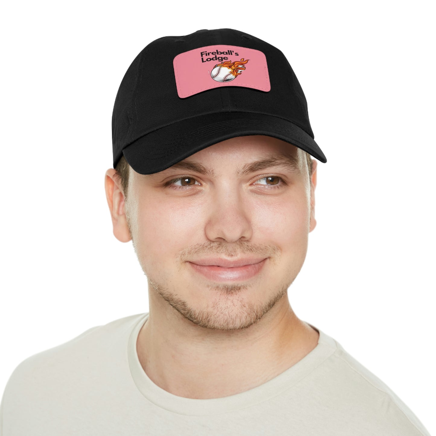 Fireballs Lodge Dad Hat with Leather Patch (Rectangle)